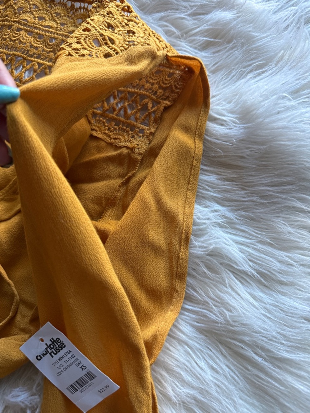 💛TIE DETAIL COLD SHOULDER BLOUSE🧡 - Picture 7 of 8
